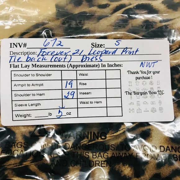 Forever 21 Leopard Print Tie Back out Dress NWT - Picture 5 of 6